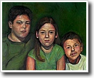 Three Siblings 26 x 32 in. oil on canvas 2004 commission