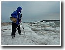 photographer working on ice
