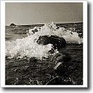 Wave over rock, Joshua Ivey Abitz, 2002, 10 x 10 in. silver gelatin fiber based print