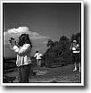 Gas Mask black and white photograph by Joshua Ivey Abitz
